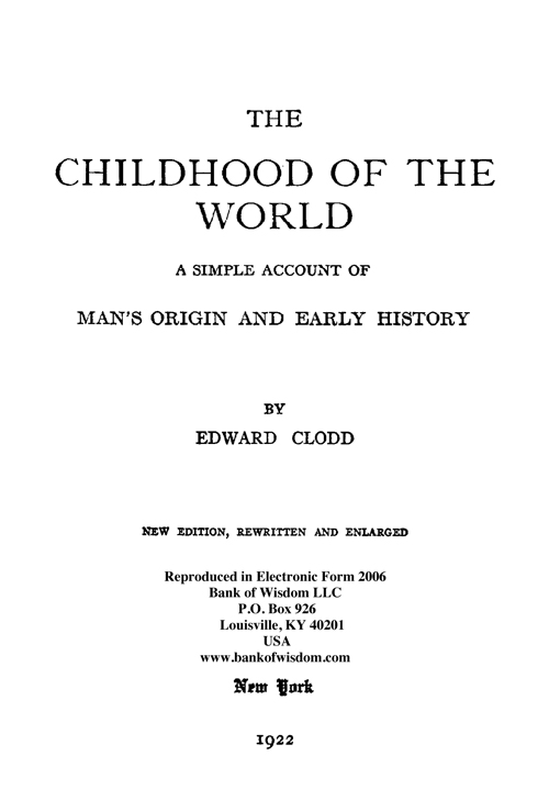 The Childhood Of The World